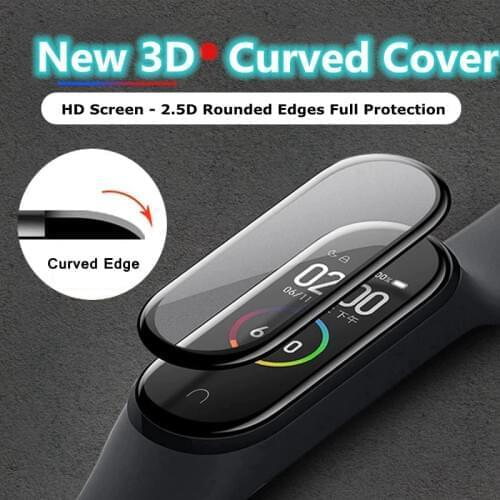 3D Screen Protector for xiaomi mi band 5 mi band 4 LCD Protector Film Full Curved Edge Scratch-resistant for xiomi mi band4 Film
