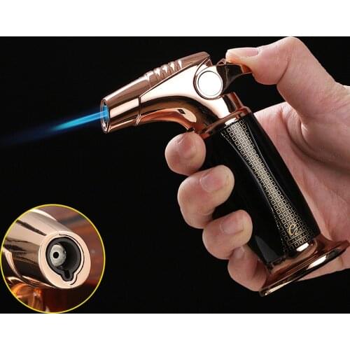 BBQ Lighter Cigar Torch Lighter Home Windproof Gun Spary Butane Gas Jet Smoking Cigarette Lighters Cigar Accessories For COHIBA