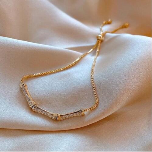 CANZE Ladies Bamboo Bracelet Ins Style Fashion Design Korean Simple Bracelet Jewelry