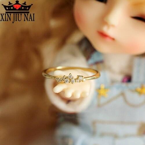 Grace Austria Crystal Rings 18K Gold Color Alloy Finger Rings For Women Wedding Engagement Zircon Crystal Ring Jewelry