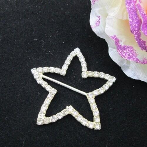 10pcs star rhinestone buckle for wedding invitation card