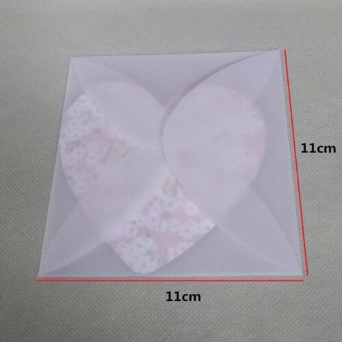100pcs 11*11cm Blank Translucent White Parchment Paper Envelope Postcards Invitations Cover Envelopes