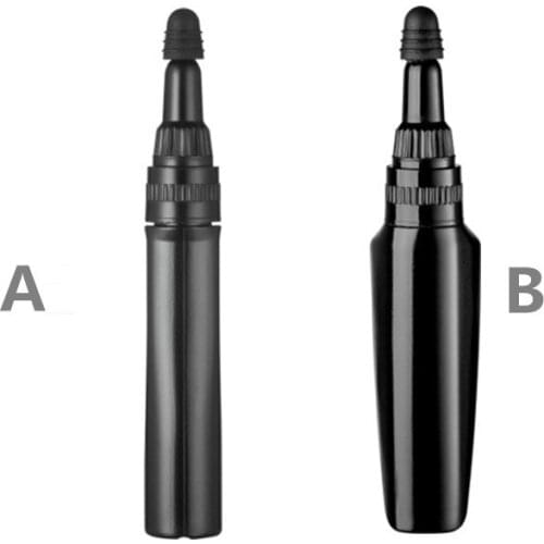 50pcs/lot 9ml Black Plastic Empty Oil Glue Container Refillable Bottle Nail Polish Tube with needle brush DIY Manicure Dott Pen