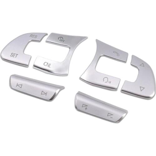 6Pcs Car Steering Wheel Button Knob Trim Cover Sticker for Passat B7 B8 JETTA Tiguan GOLF MK7 Automotive Interior Trim