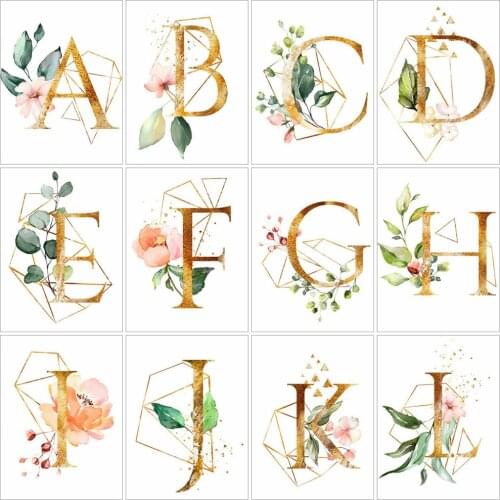 Huacan Diamond Mosaic Embroidery Letter 5D Diamond Painting Full Drill Square Cartoon Creative Hobbies Bedroom Decoration