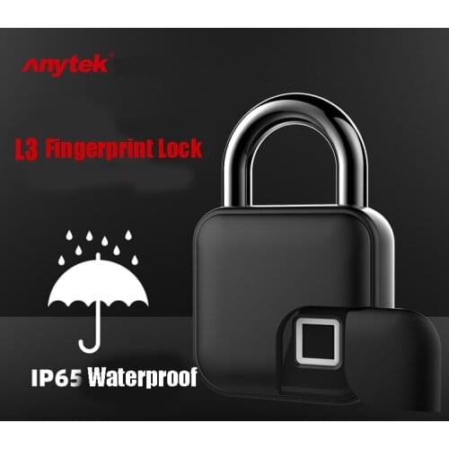 Anytek L3 Fingerprint Lock Keyless Smart Lock USB Charge Smart Fingerprint Padlock Security safety digital Lock