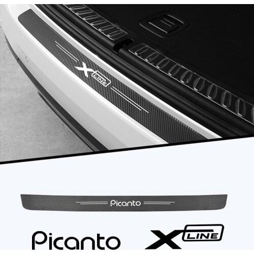 Car sticker carbon fiber car trunk bumper decoration For KIA PICANTO XLINE X LINE Auto Accessories parts