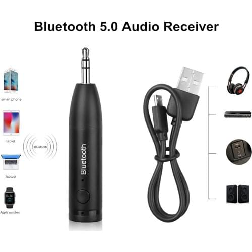 V5.0 Bluetooth Receiver Car Kit 3.5mm USB AUX Wireless Audio Adapter Stereo Music MP3 Player Module For Headphone Auto Speaker