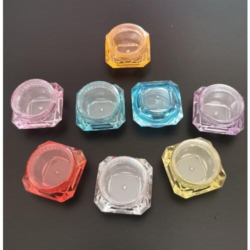 30/100pcs 3/5g Cream Box Jars Diamond Shaped Empty Refillable Cosmetic Container Jar Pot with Lid