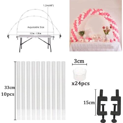 Chicinlife Table Balloon Arch Kit Birthday Wedding Christmas New Year Bachelorette Party Decooration Table Stand Balloons Tools