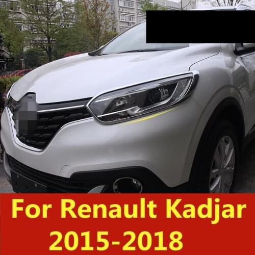 For Renault Kadjar 2015-2018 Headlights Eyebrows Eyelids Accessories Front Headlamp Eyebrows Car Styling Auto Accessories