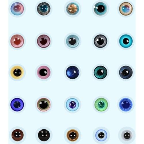 For Bjd Eyeball 14mm Glass Material Green Blue Eyes Suitable For 1/3 1/4 Doll Accessories