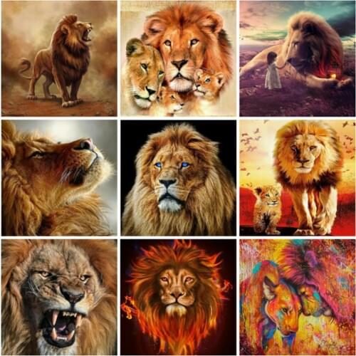 EverShine Diamond Painting Lion Full Square New Arrivals Animals Cross Stitch Kits Diamond Mosaic Embroidery Art Home Decor