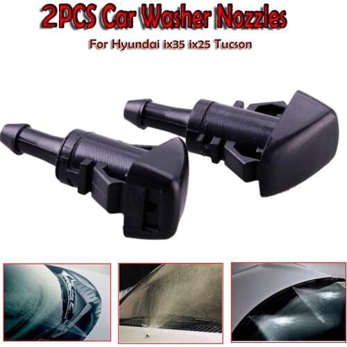 2Pcs New Front Windshield Washer Jet Nozzle Car Accessories For Hyundai ix35 Tucson Accent Equus Sonata Solaris ix25