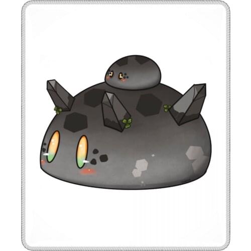 Genshin Impact Cute Geo Slime Novelty Mouse Pad Anime Game Lockedge Mouse Mats Natural Rubber Computer Keyboard Desk Pad