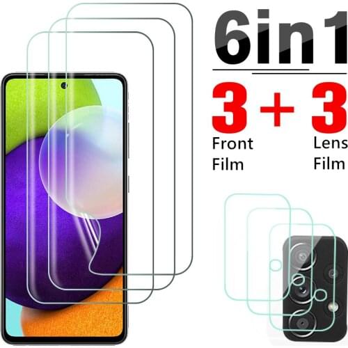 6in1 hydrogel film for samsung galaxy a12 a52 a32 a72 a22 a41 a21s a21 a82 4g 5g 2021 hd screen protector camera film not glass