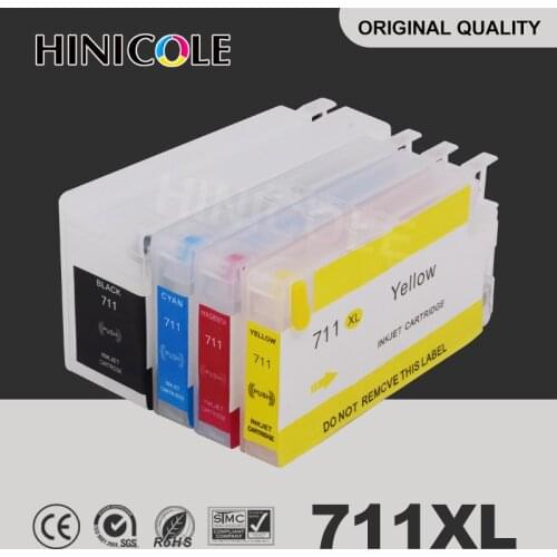 Hinicole Ink Cartridge 711 XL For HP Designjet T120 24 T120 610 T520 24 T520 36 T520 610 T520 914 Refill Cartridges