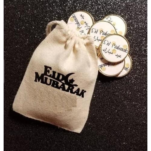 Customize color Eid Mubarak Hangover Kit jewelry favor Muslim Eidi Bags wedding Champagne Party gift pouches