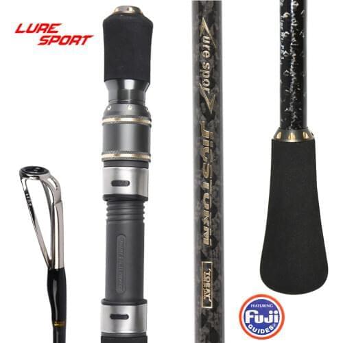 LURESPORT Slow Jigging Rod 2.1M X Cross carbon FUJI Guides FUJI Reel Seat SpinningCasting 60-260G PE2-4 1.5 section boat rod