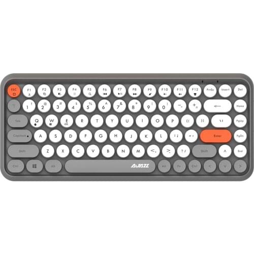 Ajazz 308i BT Wireless Keyboard Round Key Cap 10m BT Kyeboard Connection 84 Keys Keyboards for PC Laptop elegant style