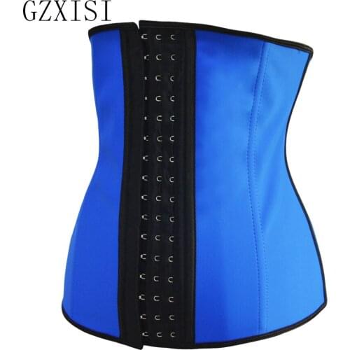 Latex Waist Trainer corset plus size Steel Bone bustier waist trainer latex modeling Strap Hot Body Shaper waist cincher corset