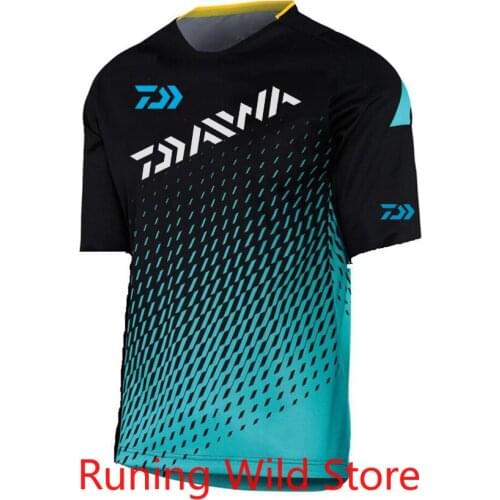 2020 Summer Daiwa Dawa Fishing Shirt Men Outdoor Sports Breathable Camouflage Fishing Shirt Hiking Camping Fishing Clothing