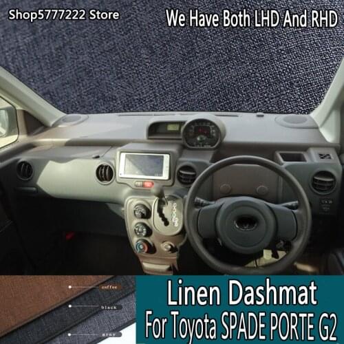 Car Styling Linen Dash Mat Covers Dashmat Dashboard Pads Accessories For toyota SPADE PORTE G2 2013 2014 2015 2016 2020
