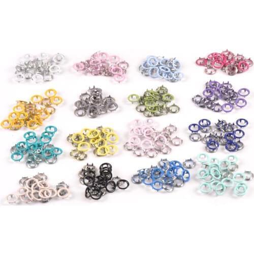 20sets(4pcs 1set) Multicolor Prong Snap Buttons Metal Fasteners Press Stud For Romper Buckle Snap Baby Clothes DIY 9.5mm C2230
