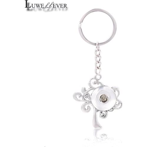 Fashion Interchangeable Popular 031 Fashion Metal Key Chains Fit 18mm Snap Button Keychain Jewelry For Men Women Key Rings Gift