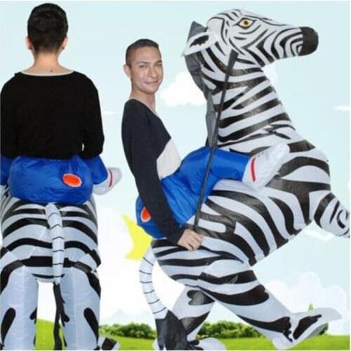 Inflatable Zebra Mascot Costume Cosplay Party Game Dress Outfits Clothing Advertising Carnival Halloween Easter Festival Adults