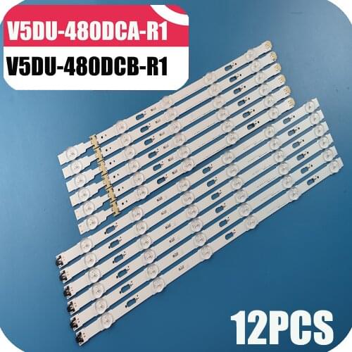 Nova 12pcs tira conduzida para samsung UE48JU6412 UE48JU6410 UE48JU6465 UE48JU6450 UE48JU6440 UE48JU6652 UE48JU7090 UE48JU7080