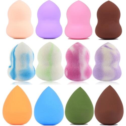 New 4pcs Makeup Sponge Powder Puff Dry and Wet Combined Beauty Makeup Ball Gourd Powder Puff Bevel Cut Make Up Sponge Tools