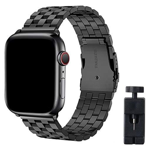 Solid Watchband for Apple Watch 40mm 44mm 42mm 38mm Band Stainless Steel Strap for Iwatch Series 6 5 4 3 Se Luxury Accessories