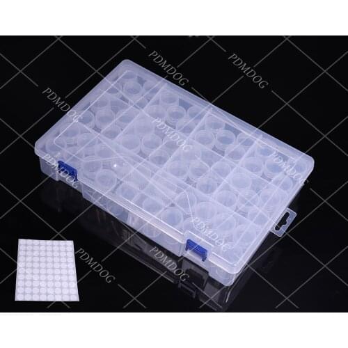 PDMDOG New c60 Bottles Square Diamond Painting Accessories Container Bottles Diamond Painting Tools Crystal Bead Storage jar