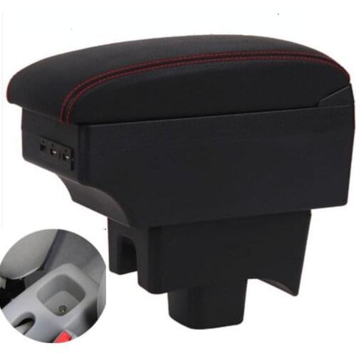 For LiFan 320 330 armrest box universal car center console modification accessories double raised with USB
