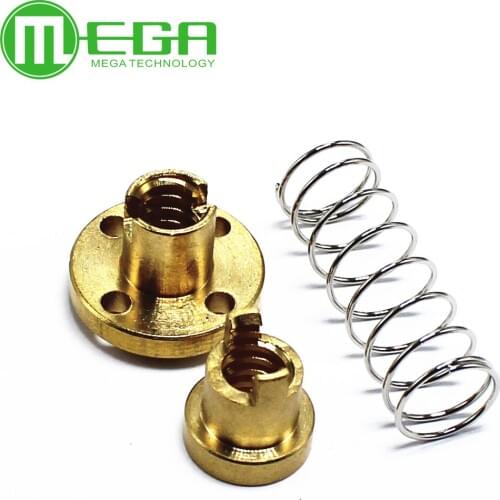 5pcs T8 Anti Backlash Spring Loaded Nut Elimination Gap Nut for 8mm Acme Threaded Rod Lead Screws DIY CNC 3D Printer Parts