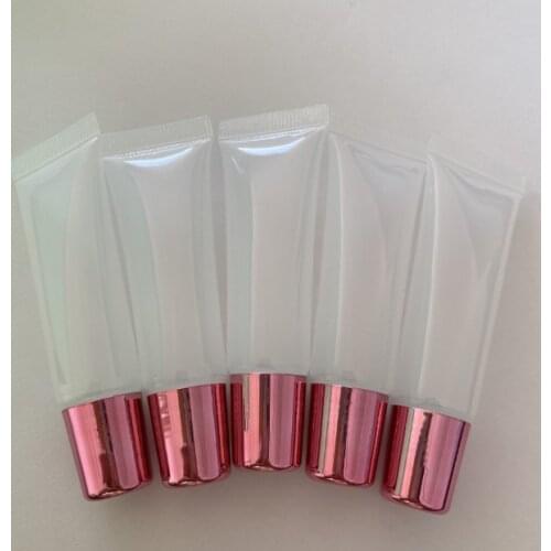 Empty Foundation Tubes Rose Gold Portable Concealer Soft Box Lipstick Lip Balm Tubes Cosmetic Lip Gloss Lip Glaze Squeeze Bottle