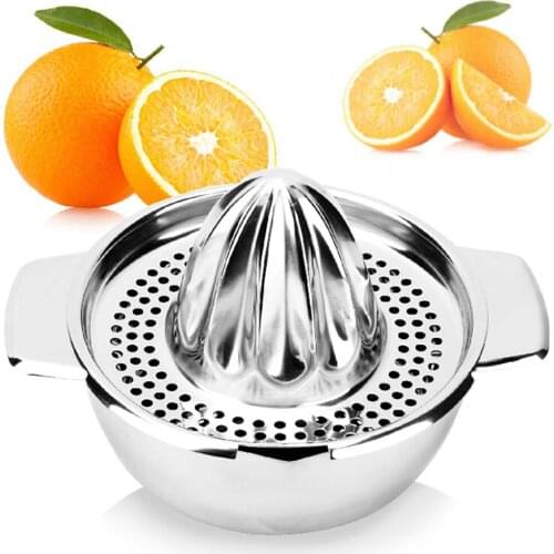 Portable Lemon Orange Manual Fruit Juicer 304 Stainless Steel Kitchen Accessories Tools Citrus 100% Raw Hand Pressed Juice Maker