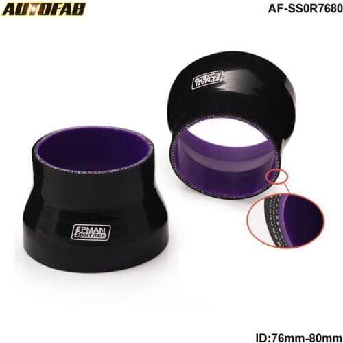 Universal 3"-3.15" STRAIGHT TURBO/INTAKE PIPING SILICONE COUPLER REDUCER HOSE BLACK For Honda Civic EK Jdm 96-98 AF-SS0R7680