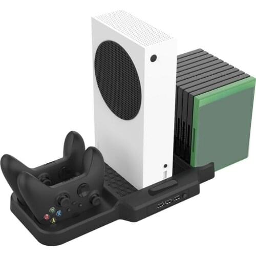 Vertical Stand With Cooling Fans For Xbox Series X S Console Dual Controller Charger Charging Station Cooler Game Accessorie