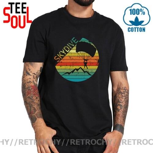 Vintage Skydiver T-shirt Retro Skydiving T shirt men Parachuting Skydive Gift Tee Paragliding Teeshirt Sky Diving shirt camiseta