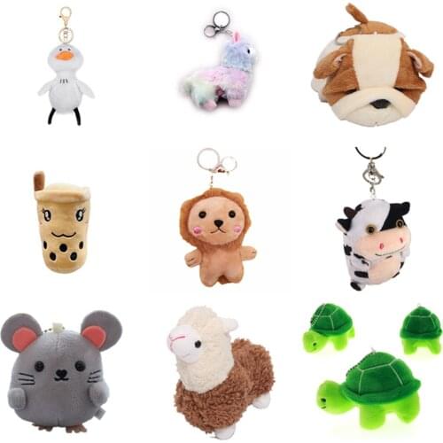 Design Choice , Mouse , Duck , Cow , Penguin Etc. 7-15CM Keychain Plush Toy , Gift Childrens Plush Animal Stuffed Doll