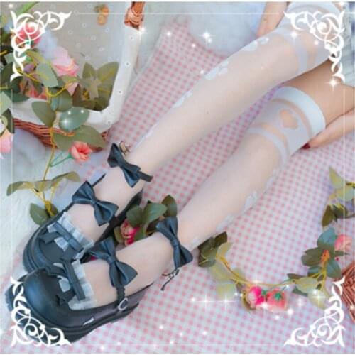 Japanese JK uniform student sweet lolita stockings sets vintage lace pantyhose kawaii girl gothic lolita stockings loli cosplay