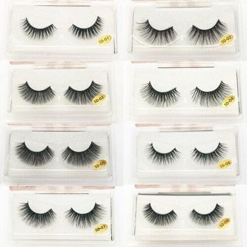 1 Pair 5D01 Faux Mink False Eyelashes 07 Material Thick Fake Eye Lash Strip Lashes Makeup Beauty Eyelash Extension Tools
