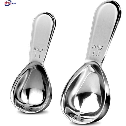 15/30ML Creative Measuring Spoon Stainless Steel Measuring Cup Coffee Scoop Measuring Tool With Scale
