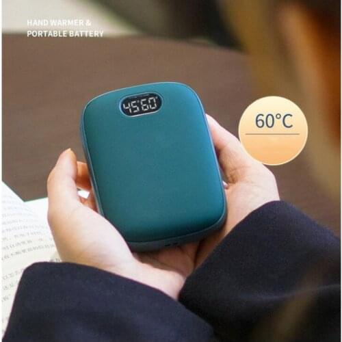 USB Portable Heater Rechargeable Electric Hand Warmer In Winter Double-sided Heating Mini Mobile Power Supply Handwarmer 2 In 1