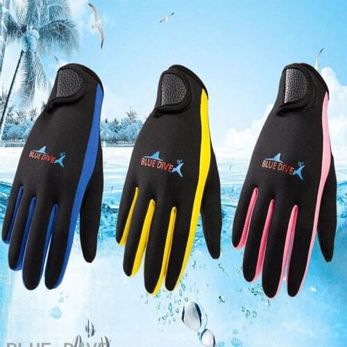 2021 Winter 1.5mm Neoprene Women Men Swimming & Diving Gloves With The Magic Stick Anti-slip Cold Proof Warm Swimming Gloves