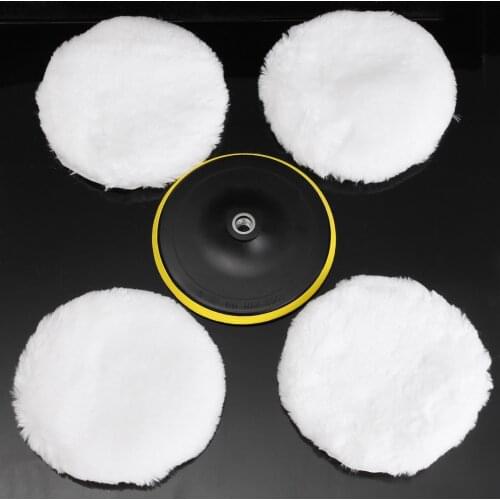 Car Goods 7'' Polisher/Buffer kit Soft Wool Bonnet Pad White Car Polisher Car Body Polishing Discs
