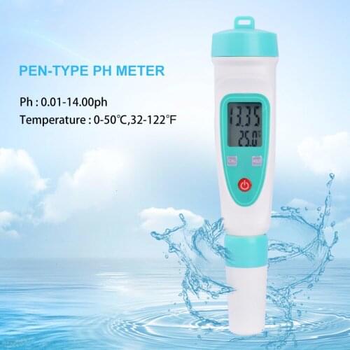 Digital PH Meter Ph-20/ph-220/ph-20w/ph-220w Ph Tester Portable 0-14 PH Pen Type Precision Instrument With 3 Pcs Ph Buffer Power