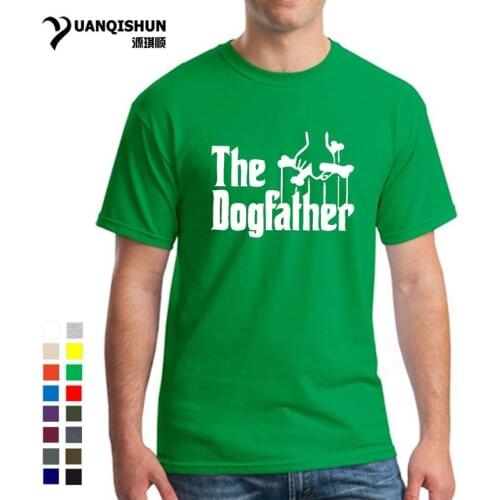 The Dogfather T Shirt 16 Colors Funny Dog Father Fathers Day Gift Top Dad Labrador Tshirt Dog Bone Print T-shirt Short sleeves